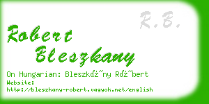 robert bleszkany business card